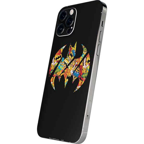DC Comics Batman Silhouette Logo Vintage Pattern iPhone 12 Pro Max Skin