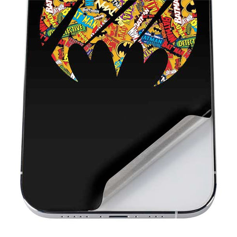 DC Comics Batman Silhouette Logo Vintage Pattern iPhone 12 Pro Max Skin