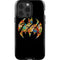 DC Comics Batman Silhouette Logo Vintage Pattern iPhone 14 Pro Impact Case