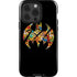 DC Comics Batman Silhouette Logo Vintage Pattern iPhone 14 Pro Impact Case