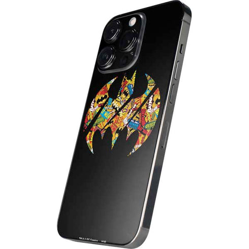 DC Comics Batman Silhouette Logo Vintage Pattern iPhone 14 Pro Max Skin
