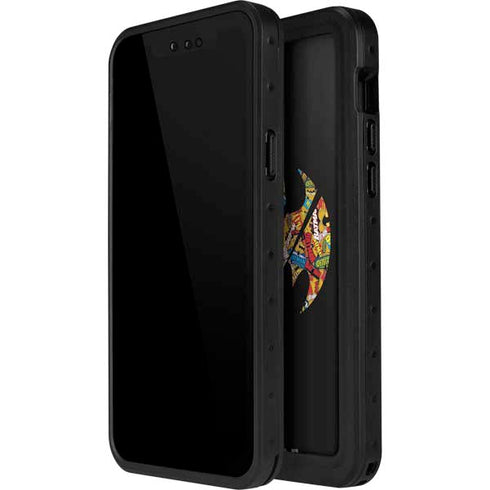 DC Comics Batman Silhouette Logo Vintage Pattern iPhone 14 Pro Max Waterproof Case