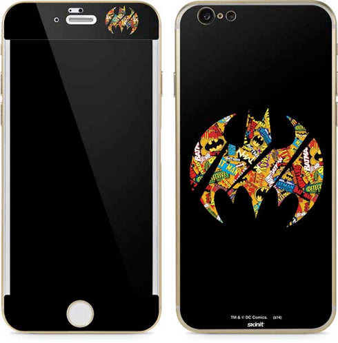 DC Comics Batman Silhouette Logo Vintage Pattern iPhone 6/6s Skin