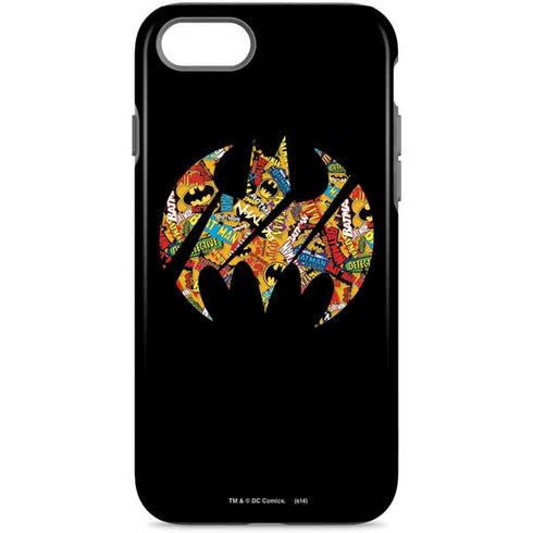 DC Comics Batman Silhouette Logo Vintage Pattern iPhone 7 Pro Case