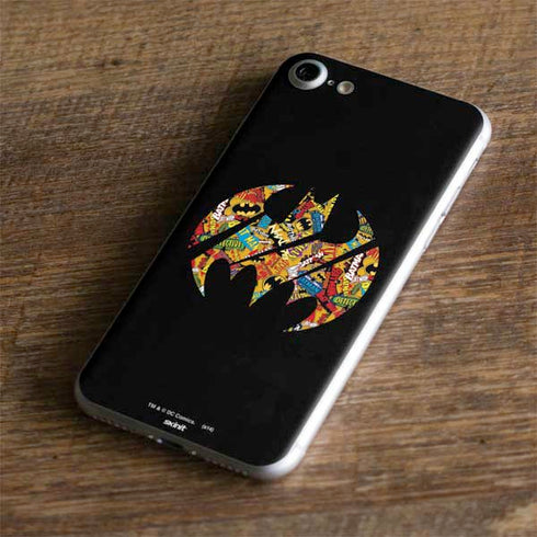 DC Comics Batman Silhouette Logo Vintage Pattern iPhone 7 Skin