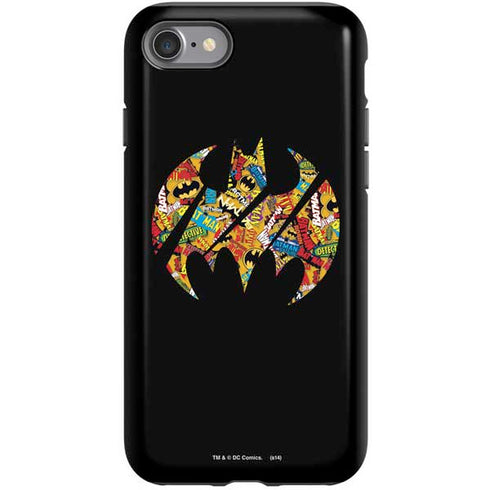 DC Comics Batman Silhouette Logo Vintage Pattern iPhone SE (2nd & 3rd Gen) Pro Case