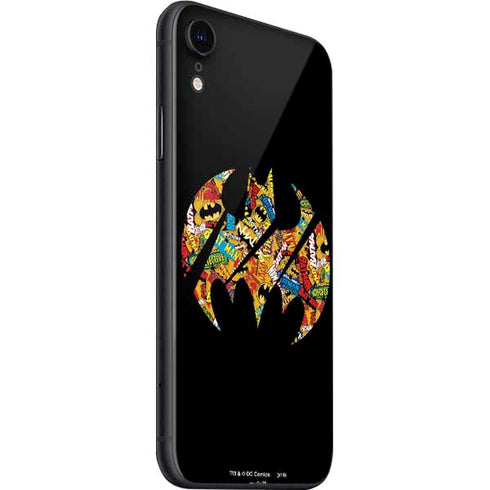 DC Comics Batman Silhouette Logo Vintage Pattern iPhone SE (2nd & 3rd Gen) Skin