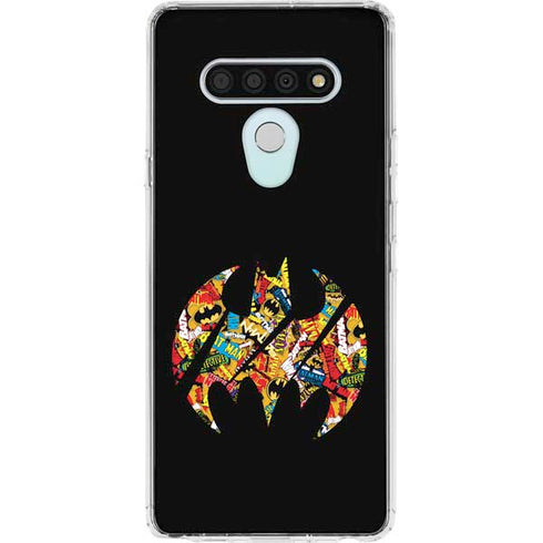 DC Comics Batman Silhouette Logo Vintage Pattern LG Stylo 6 Clear Case