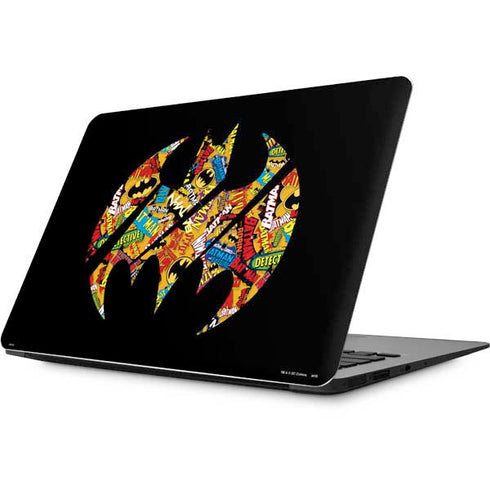 DC Comics Batman Silhouette Logo Vintage Pattern Apple MacBook Skin