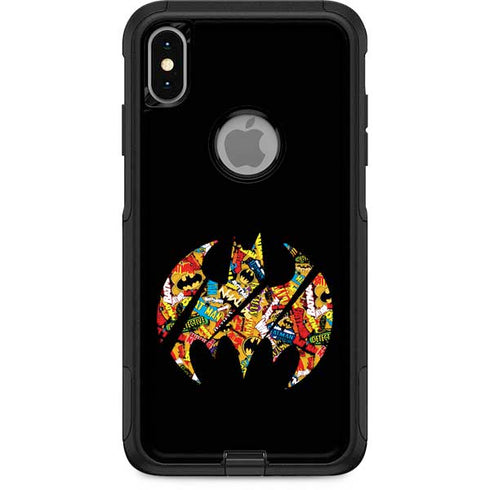 DC Comics Batman Silhouette Logo Vintage Pattern Otterbox Commuter iPhone Skin