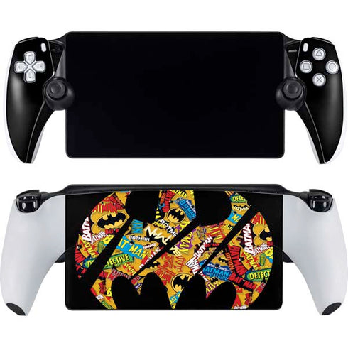 DC Comics Batman Silhouette Logo Vintage Pattern PlayStation Portal Remote Player Skin