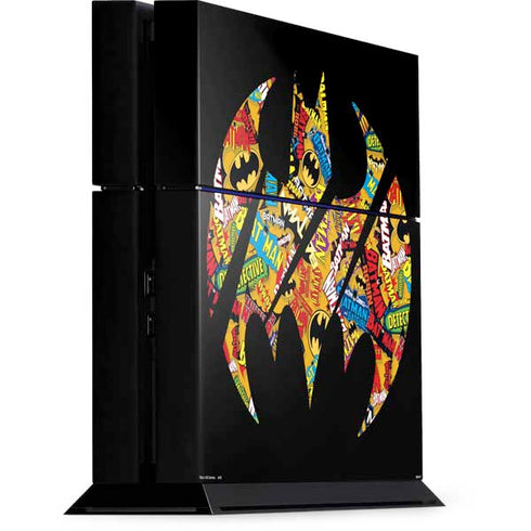 DC Comics Batman Silhouette Logo Vintage Pattern PS4 Console Skin