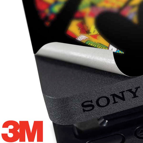 DC Comics Batman Silhouette Logo Vintage Pattern PS4 Slim Bundle Skin