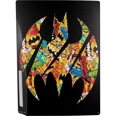 DC Comics Batman Silhouette Logo Vintage Pattern PS5 Bundle Skin