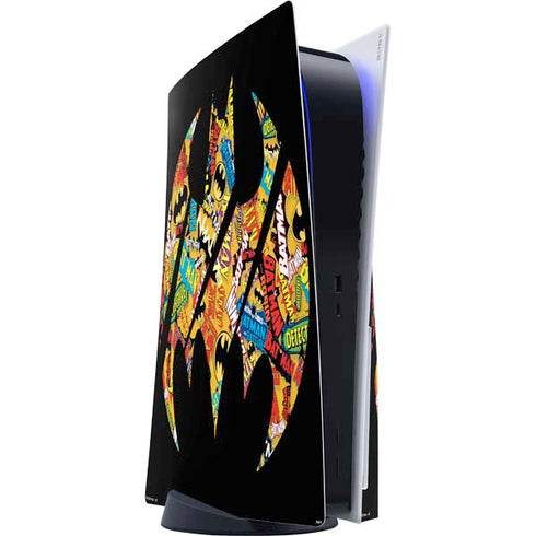 DC Comics Batman Silhouette Logo Vintage Pattern PS5 Console Skin
