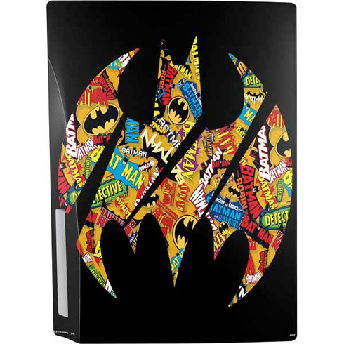 DC Comics Batman Silhouette Logo Vintage Pattern PS5 Console Skin