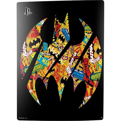 DC Comics Batman Silhouette Logo Vintage Pattern PS5 Digital Edition Bundle Skin