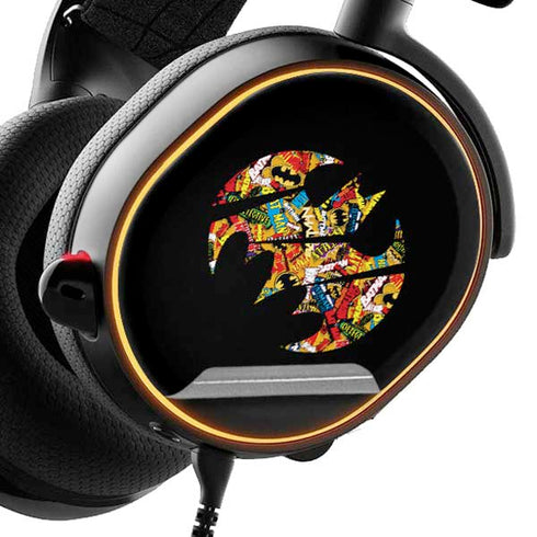 DC Comics Batman Silhouette Logo Vintage Pattern SteelSeries Arctis 5 Skin