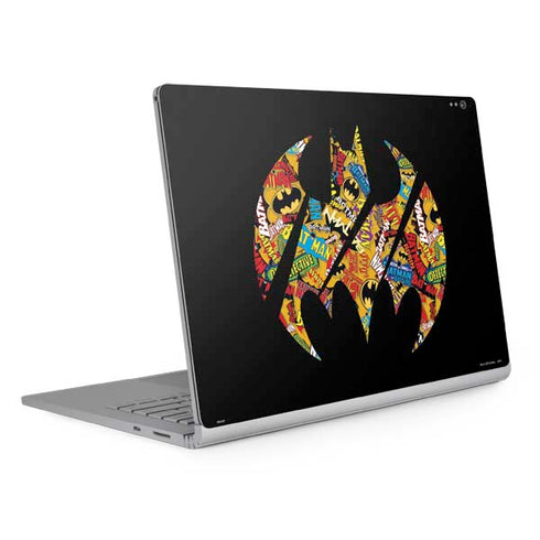 DC Comics Batman Silhouette Logo Vintage Pattern Surface Book 2 15in Skin