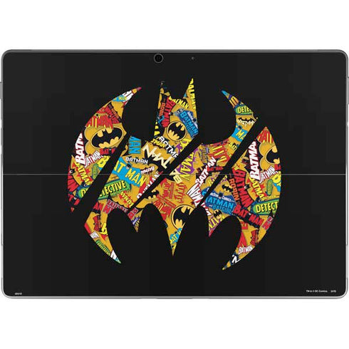 DC Comics Batman Silhouette Logo Vintage Pattern Surface Pro 9 Skin