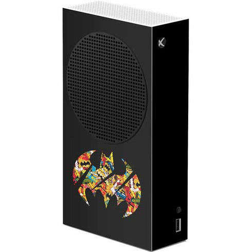 DC Comics Batman Silhouette Logo Vintage Pattern Xbox Series S Console Skin