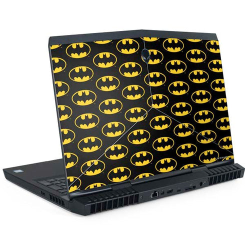 DC Comics Batman Logo Pattern Dell Alienware Skin