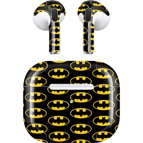 DC Comics Batman Logo Pattern Apple AirPods (3rd Gen 2021) Skin