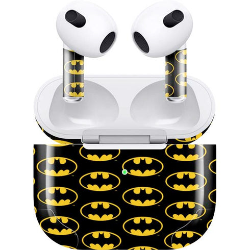 DC Comics Batman Logo Pattern Apple AirPods (3rd Gen 2021) Skin