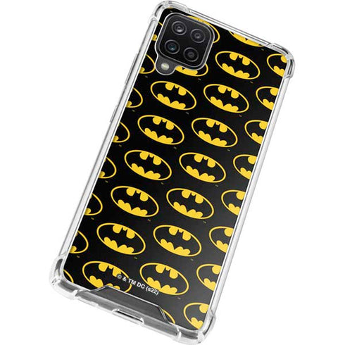 DC Comics Batman Logo Pattern Galaxy A12 Clear Case