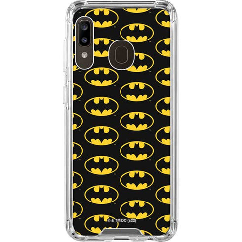 DC Comics Batman Logo Pattern Galaxy A30 Clear Case