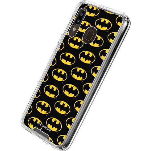 DC Comics Batman Logo Pattern Galaxy A30 Clear Case