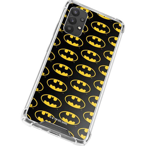 DC Comics Batman Logo Pattern Galaxy A32 5G Clear Case