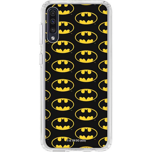 DC Comics Batman Logo Pattern Galaxy A50 Clear Case