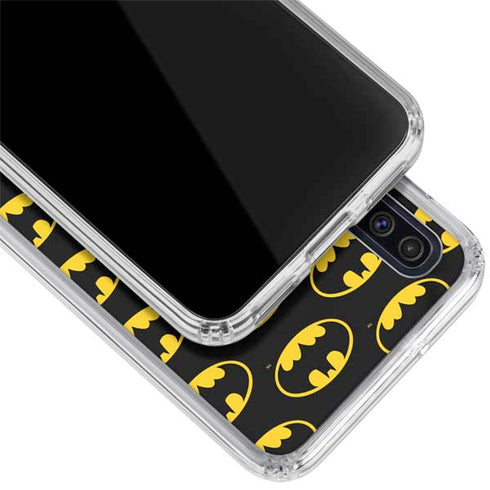 DC Comics Batman Logo Pattern Galaxy A50 Clear Case