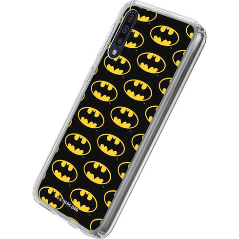 DC Comics Batman Logo Pattern Galaxy A50 Clear Case