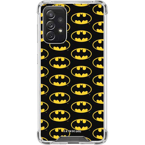 DC Comics Batman Logo Pattern Galaxy A72 5G Clear Case