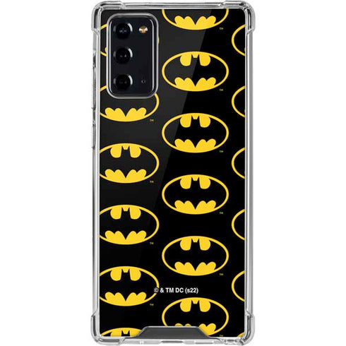 DC Comics Batman Logo Pattern Galaxy Note20 5G Clear Case