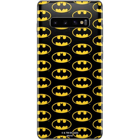 DC Comics Batman Logo Pattern Galaxy S10 Plus Skin