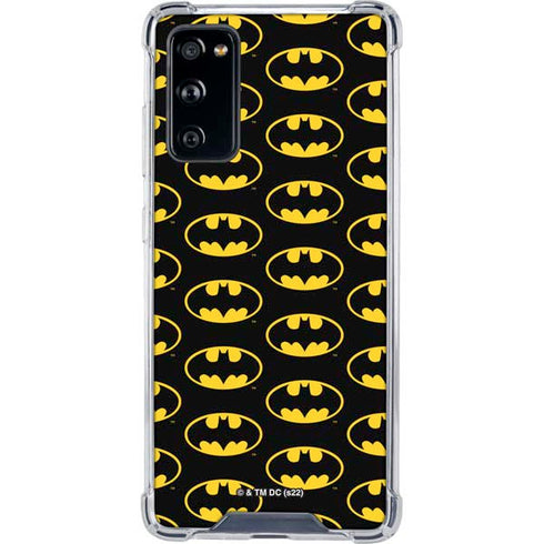 DC Comics Batman Logo Pattern Galaxy S20 FE Clear Case