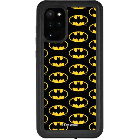 DC Comics Batman Logo Pattern Galaxy S20 Plus Waterproof Case