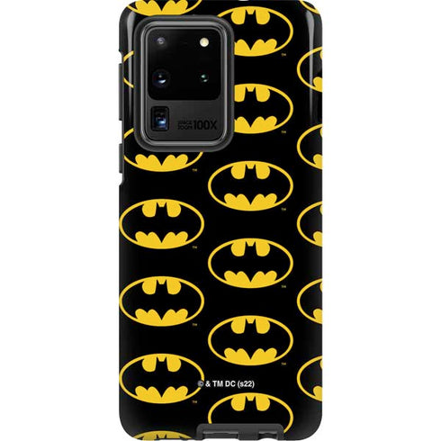 DC Comics Batman Logo Pattern Galaxy S20 Ultra 5G Pro Case