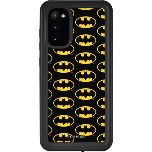 DC Comics Batman Logo Pattern Galaxy S20 Waterproof Case