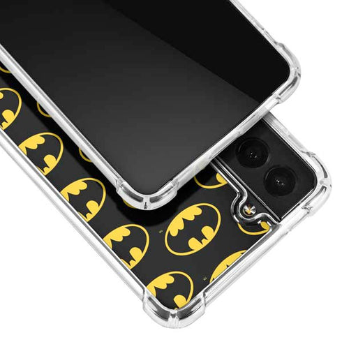DC Comics Batman Logo Pattern Galaxy S21 Plus 5G Clear Case