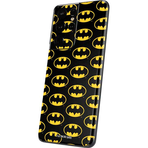 DC Comics Batman Logo Pattern Galaxy S21 Ultra 5G Skin