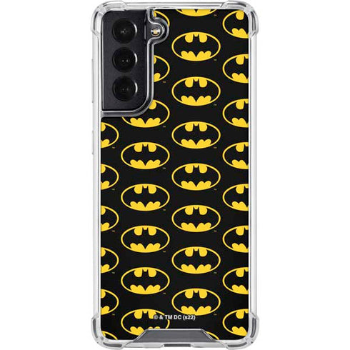 DC Comics Batman Logo Pattern Galaxy S22 Clear Case