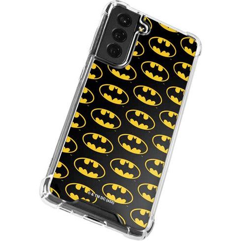 DC Comics Batman Logo Pattern Galaxy S22 Plus Clear Case