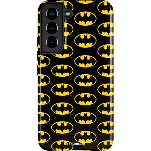 DC Comics Batman Logo Pattern Galaxy S22 Pro Case