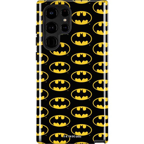 DC Comics Batman Logo Pattern Galaxy S22 Ultra Pro Case