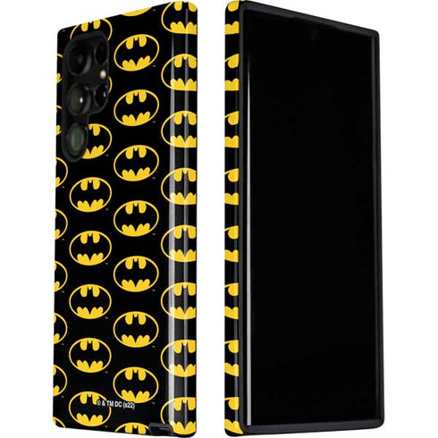 DC Comics Batman Logo Pattern Galaxy S22 Ultra Pro Case