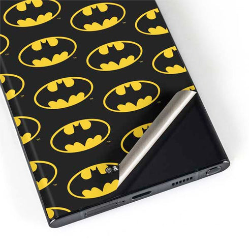DC Comics Batman Logo Pattern Galaxy S22 Ultra Skin